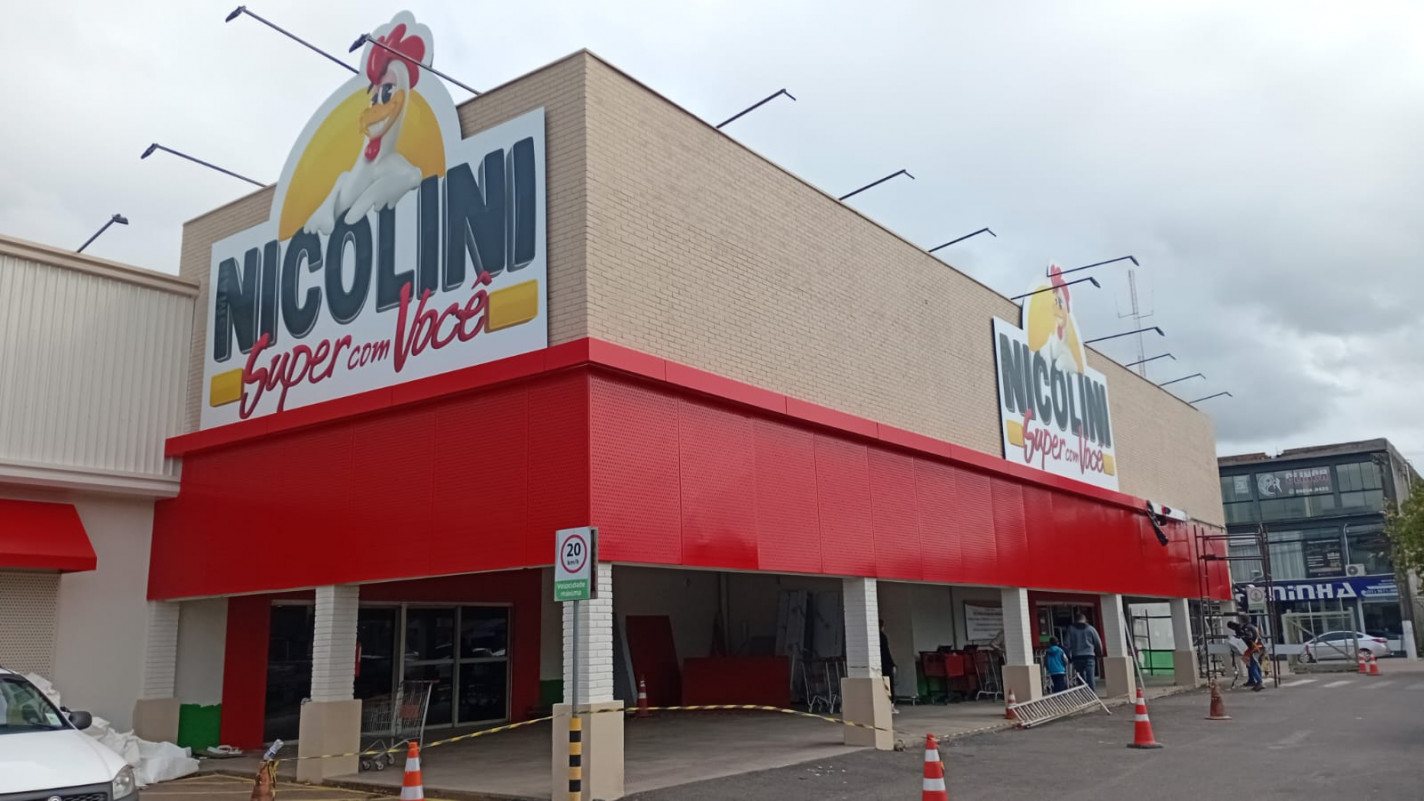 Uma das lojas que já está vestida como Nicolini fica na região central de Camaquã | GRUPO NICOLINI/DIVULGAÇÃO/JC