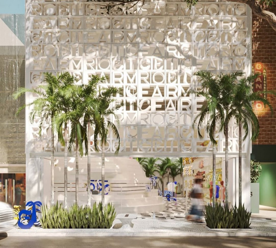 Farm ETC levou para fachada cobog&oacute; projetado por Humberto Campana | FARM/INSTAGRAM/DIVULGA&Ccedil;&Atilde;O/JC