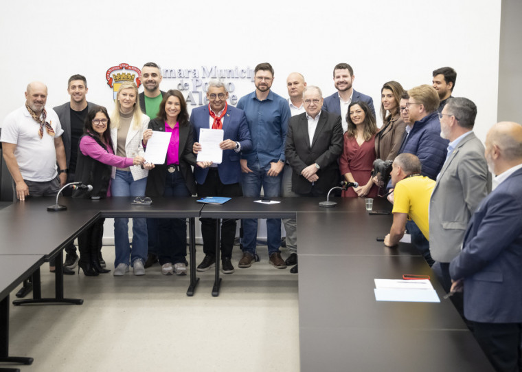 Projeto foi protocolado na Câmara na última sexta-feira (12) em cerimônia com a presença do prefeito Sebastião Melo (MDB) e de secretários