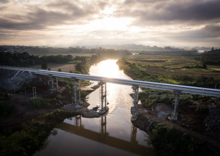 Ponte da ERS-130, entre Lajeado e Arroio do Meio, é uma das mais significativas obras no pós-enchente 