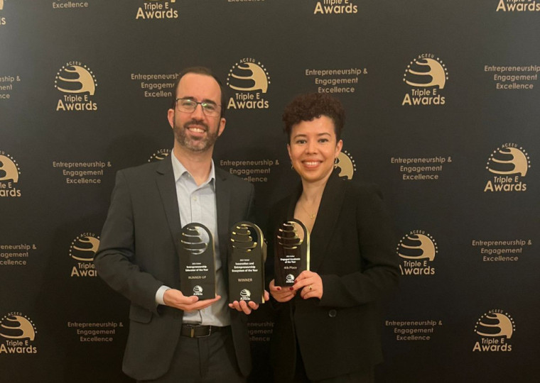 Rafael Chanin e Erlane Alves, do parque tecnológico, também foram destacados