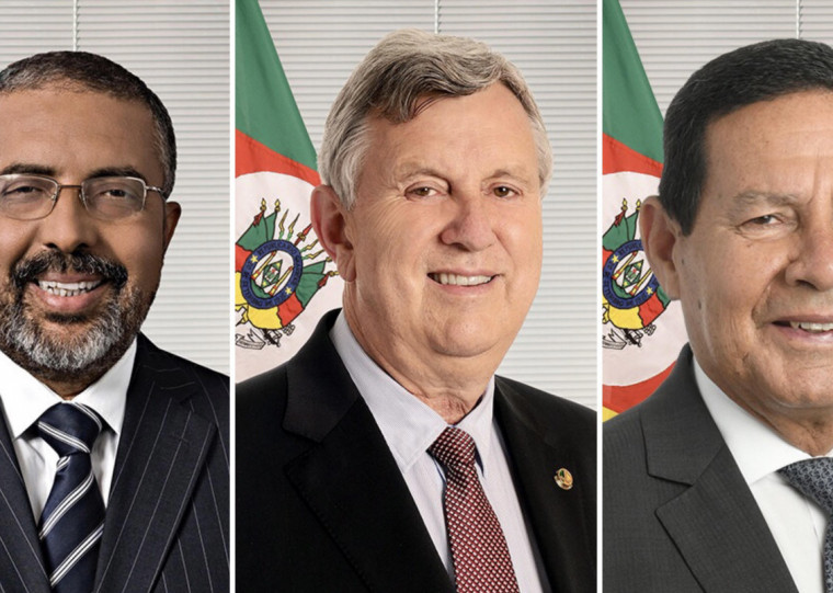  Paulo Paim (PT), Luis Carlos Heinze (PP) e Hamilton Mourão (Republicanos) integram a bancada gaúcha