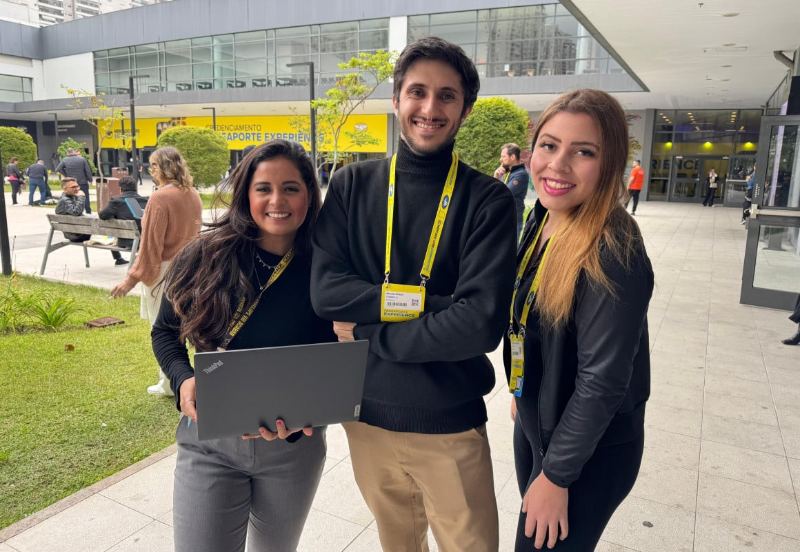 Jessica (esq), Chiarelli e Carolina apostam na IA e campanhas para alavancar as vendas | PATRÍCIA COMUNELLO/ESPECIAL/JC