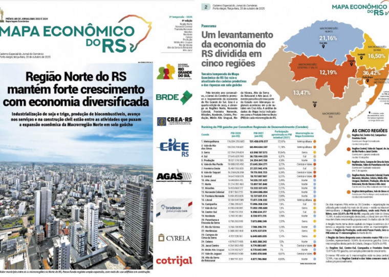 Quarta edição do ano do Mapa Econômico foi encartada no JC desta terça-feira