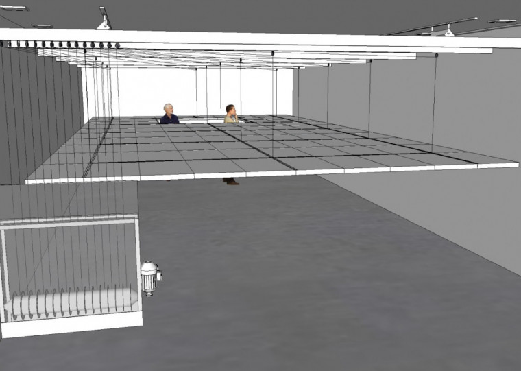 Instalação permite a participação de pequenos grupos, que se encontram literalmente dentro da obra