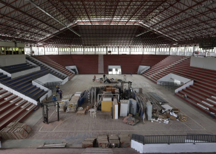 Revitalização do ginásio municipal iniciou em setembro de 2023