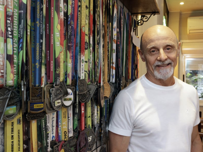 Aos 59 anos, &Agrave;lvaro Giovanella &eacute; ultramaratonista e corre h&aacute; mais de 30<br />Foto: T&Acirc;NIA MEINERZ/JC