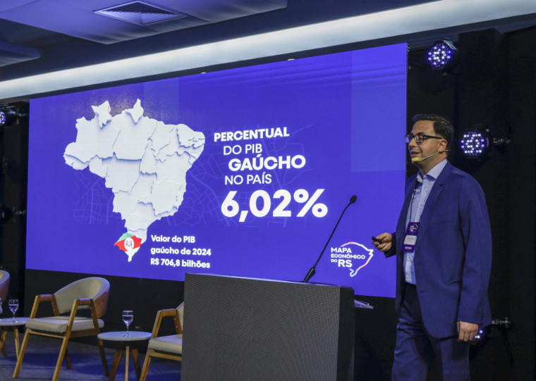 Editor-chefe do Jornal do Comércio, Guilherme Kolling apresentou dados e panorama da economia do Rio Grande do Sul