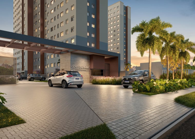 O primeiro empreendimento do Parque do Arvoredo será o Open Bosque, o maior complexo residencial do MCMV em Valor Geral de Vendas (VGV) e número de unidades habitacionais já lançado em Porto Alegre