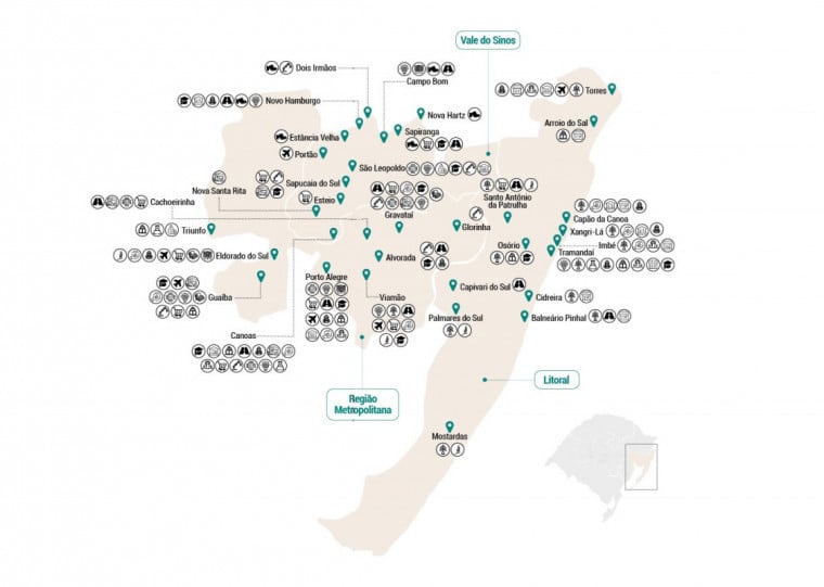 Mapeamento identifica potencialidades nos municípios gaúchos; recorte aborda Regiões Metropolitana, Litoral e Vale do Sinos