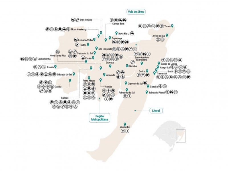 Mapa aponta oportunidades para o desenvolvimento da Macrorregião Metropolitana do RS