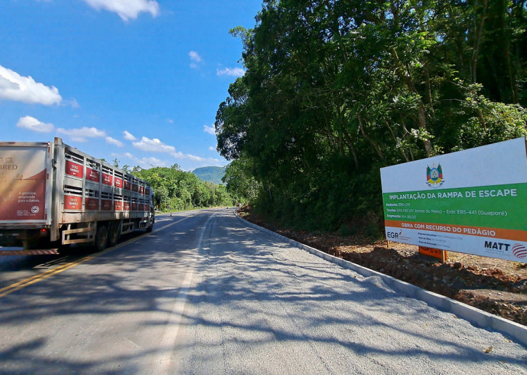 Área está sendo construída na ERS-129, entre Muçum e Vespasiano Corrêa