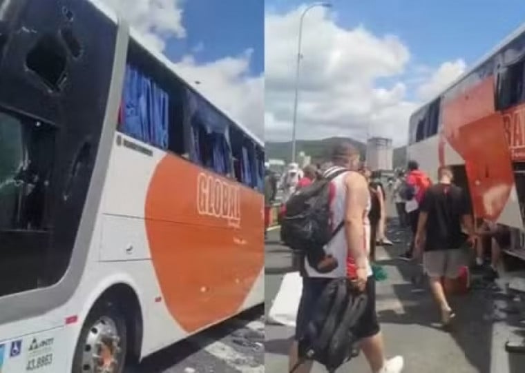 Seis feridos em ataque de torcidas organizadas na BR-101 em SC
