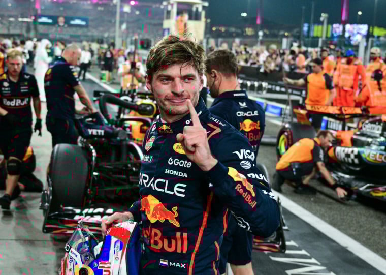 Holandês Max Verstappen, da Red Bull Racing, reage após conquistar a pole position para o Grande Prêmio de Abu Dhabi