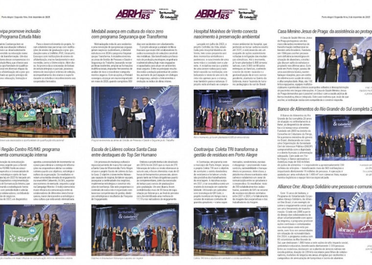 Suplemento da ABRH encartado no JC soma 24 páginas 