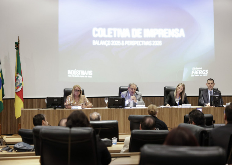 Fiergs apresentou balanço de 2025 e projeções para 2026 em coletiva de imprensa realizada na manhã desta terça-feira, 9 de dezembro