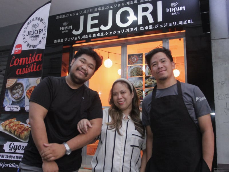 Jesrae Cudal Laguna, Marjorie Ann Castillo Tamio e Estelito Senajonon est&atilde;o &agrave; frente do Jejori na CB<br />Foto: EVANDRO OLIVEIRA/JC