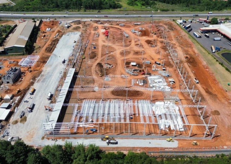 Avançam as obras para erguer o segundo condomínio logístico da LOG em Gravataí
