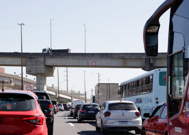 Nesta manhã já era possível observar fluxo mais intenso que o normal na saída da Capital