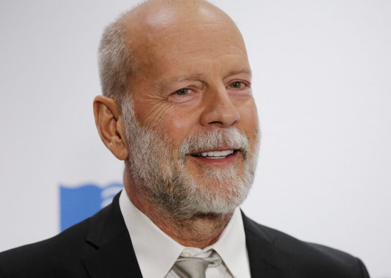  (FILES) In this file photo taken on November 15, 2017, Actor Bruce Willis arrives for the Library of Congress Gershwin Prize Honorees Tribute Concert in Washington, DC. - Willis, star of the 