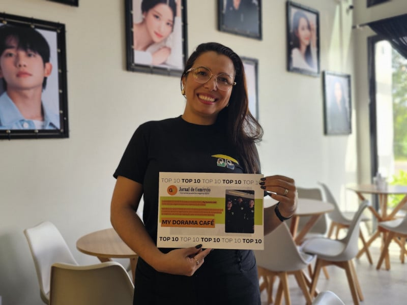  Nicolle Oliveira &eacute; uma das s&oacute;cias do My Dorama Caf&eacute;<br />Foto: NATHAN LEMOS/JC