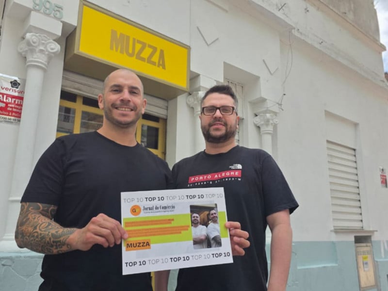 Cristobal Carrion e Marcelo Libel s&Atilde;&Acirc;&pound;o os empreendedores da Muzza<br />Foto: Isadora Jacoby/Especial/JC