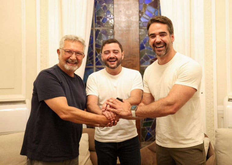 Presidente estadual do União Brasil RS, Luiz Carlos Busato, se reuniu na noite de quinta-feira (25) com Gabriel Souza (MDB)