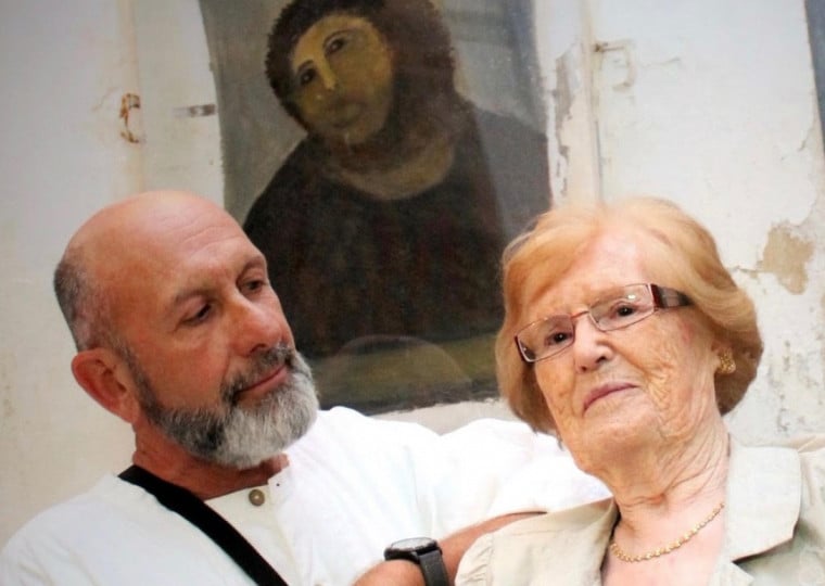 Cecilia Giménez se tornou sensação na internet após tentativa desastrada de restaurar afresco