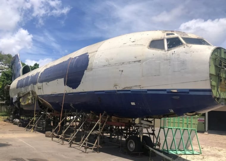 Empreendimento tem como peça central o Boeing 727 PP-VLD, última aeronave da frota da Viação Aérea Rio-Grandense
