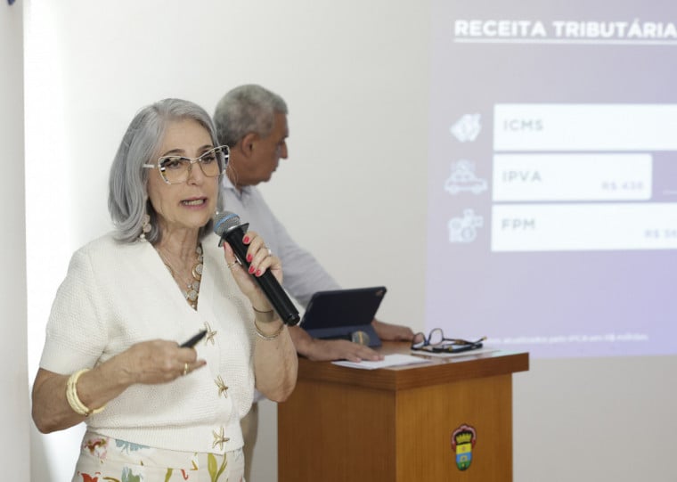 Secretária da Fazenda, Ana Pellini, e prefeito Sebastião Melo apresentaram balanço das contas, destacando gasto maior do que a arrecadação