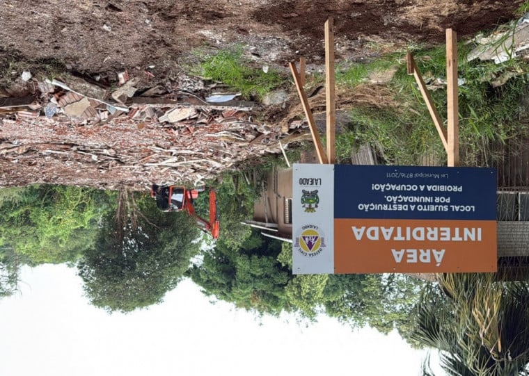 Foram mapeadas sete &aacute;reas de arrasto que ter&atilde;o as resid&ecirc;ncias inutilizadas