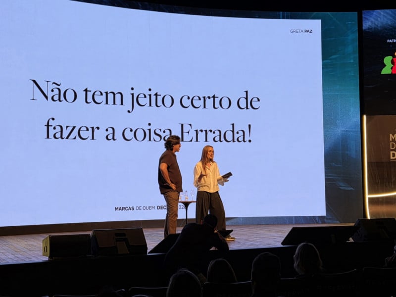 A dupla de empreendedores Cesar e Greta Paz marcou presen&ccedil;a no Marcas de Quem Decide<br />Foto: JAMIL AIQUEL/ESPECIAL/JC