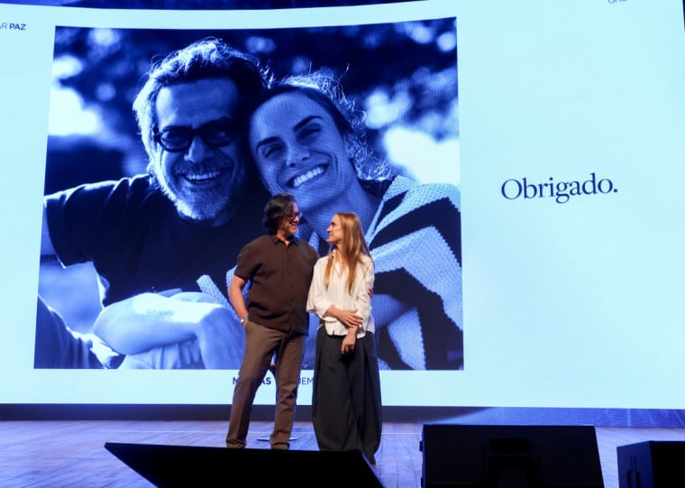 A dupla de empreendedores Cesar e Greta Paz marcou presen&ccedil;a no Marcas de Quem Decide