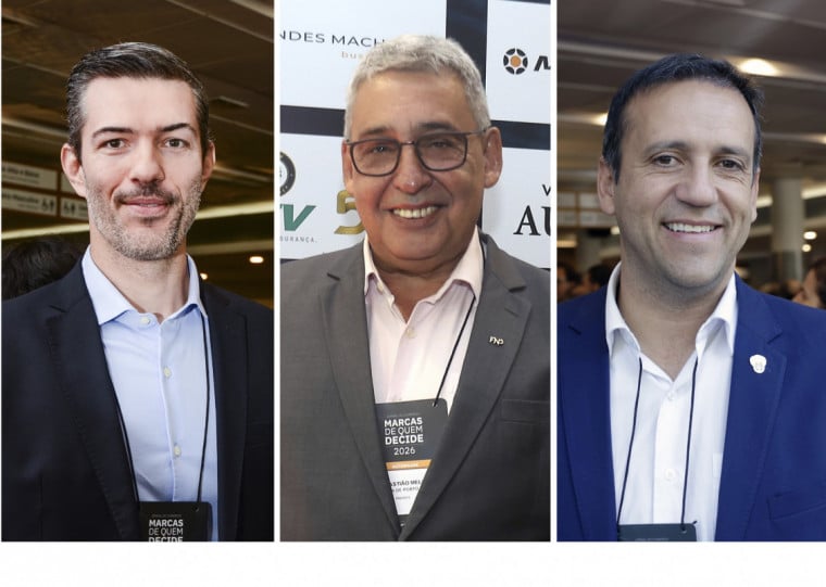Fabrício Forest, da Invest RS, prefeito de Porto Alegre Sebastião Melo e Moisés Barboza, presidente da Câramara da Capital