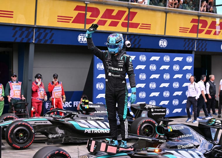 Russell fez o melhor tempo nas três partes do treino 