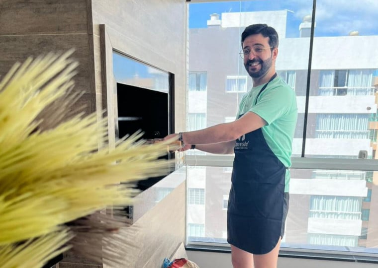 Majdi Halawani veio da Jordânia e atua no setor de tecnologia