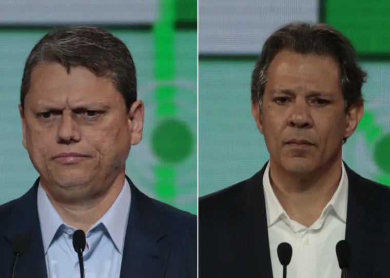 Em 2022, Tarcísio foi eleito com 55,3% dos votos válidos no segundo turno, contra 44,7% de Haddad