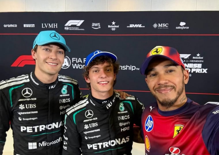A pole também foi destacada por Lewis Hamilton, atualmente na Ferrari e que abriu espaço na equipe alemã para a chegada de Antonelli