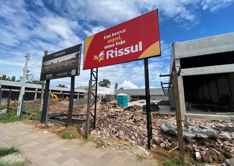 Futura loja do Rissul da Otto j&aacute; come&ccedil;a a ganhar forma na Zona Sul de Porto Alegre