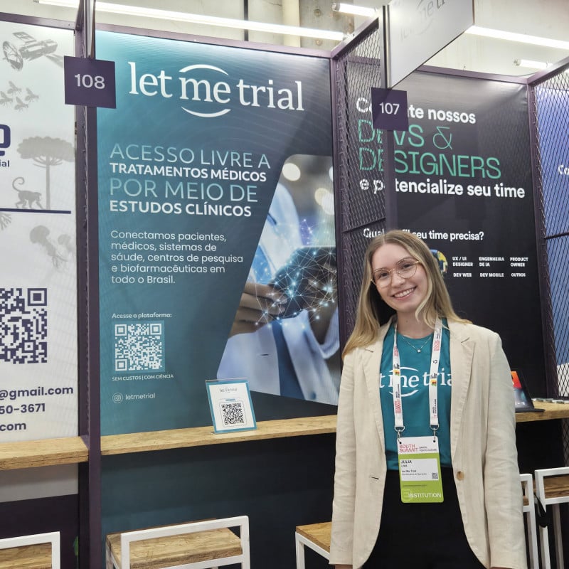 J&uacute;lia Lima, coordenadora de opera&ccedil;&otilde;es da Let Me Trial, startup de sa&uacute;de com sede no Tecnopuc<br />Foto: Gustavo Marchant/Especial/JC