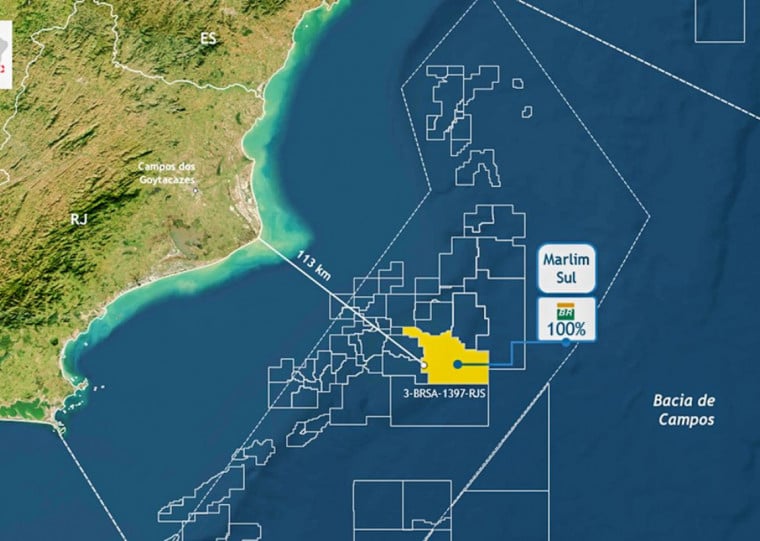 Poço 3-BRSA-1397-RJS está localizado a 113 quilômetros da costa na cidade fluminense de Campos dos Goytacazes