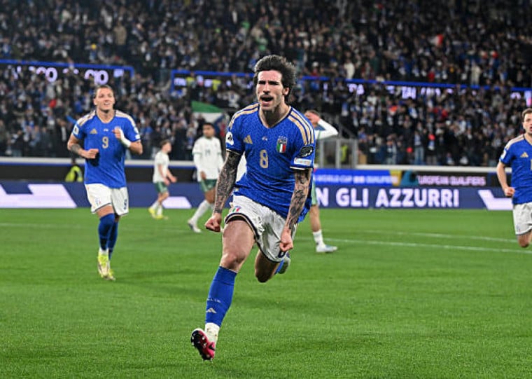 Tonali brilhou em vitória decisiva da Itália por 2 a 0 em Bérgamo