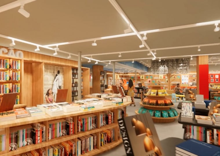 No terceiro andar do shopping, livraria terá à disposição 30 mil exemplares para venda