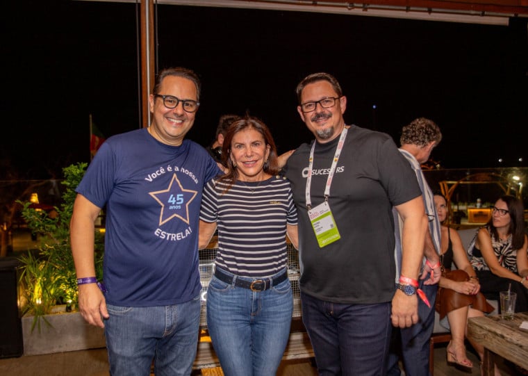 Alexandre Mello (Assespro-RS), Marice Fronchetti (TiRS) e Pedro Martini (Sucesu-RS), líderes das entidades