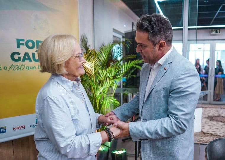 Deputado federal Luciano Zucco (PL-RS) se reuniu nesta quarta-feira (1) com a ex-senadora Ana Amélia Lemos, em Porto Alegre