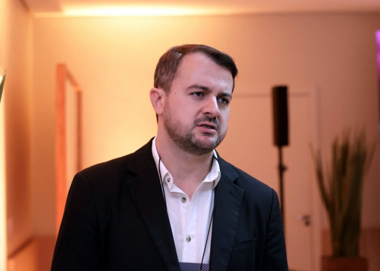 Jerri Meneghetti, prefeito de Dois Irmãos, durante o evento Mapa Econômico em Veranópolis