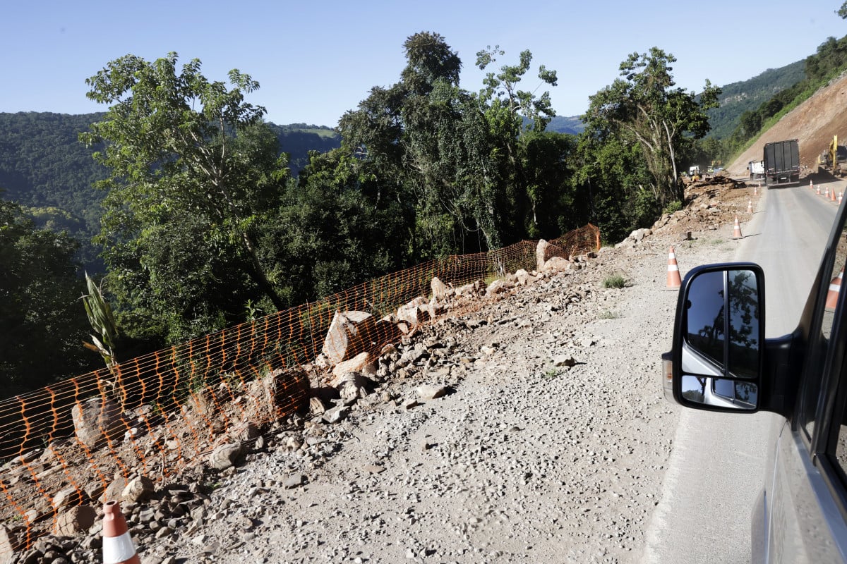 Região da Serra das Antas foi uma das mais afetadas por deslizamentos em 2024; obras buscam recuperar estrutura da BR-470 | TÂNIA MEINERZ/JC