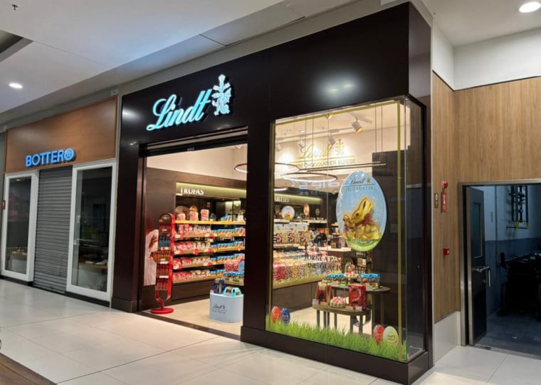 Unidade da marca Lindt, que segue modelo boutique da loja, chegou no ParkShopping