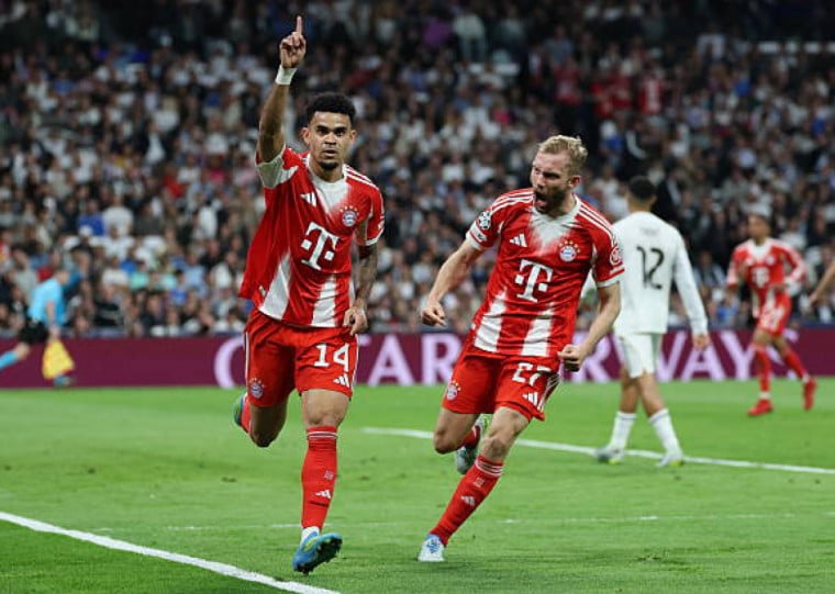 Luís Díaz e Kane marcaram para os alemães