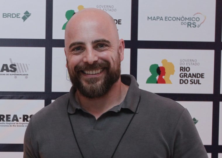 Fábio Verruck, diretor do TecnoUCS, durante o evento Mapa Econômico do RS em Veranópolis